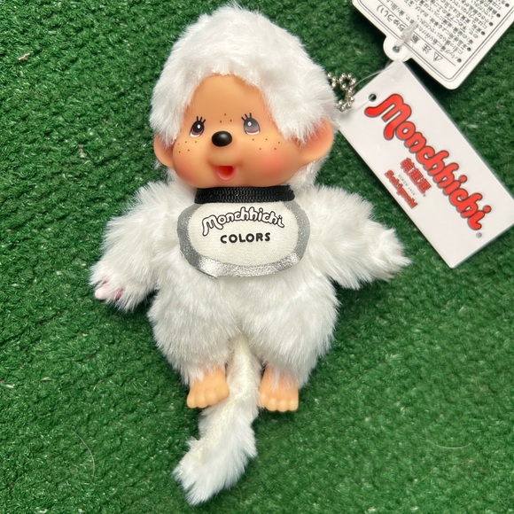 Monchhichi Colors Mascot Sekiguchi white 
5 inch Plush Doll Keychain Bag Charm - Picture 1 of 2